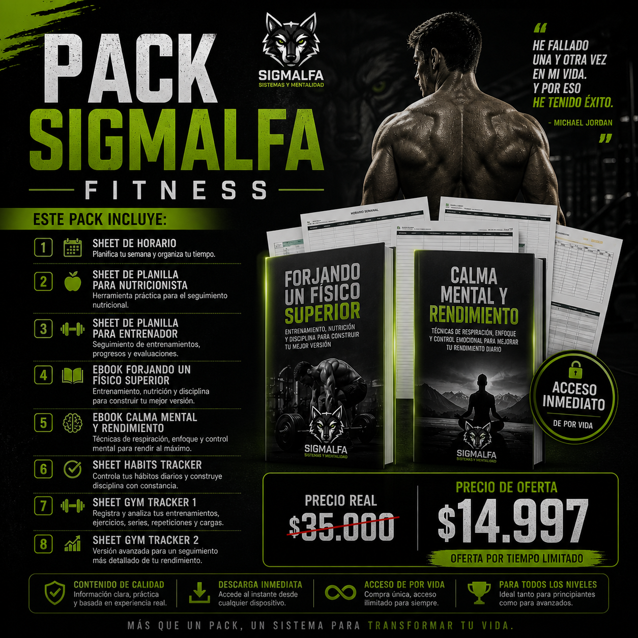 PACK SIGMALFA FITNESS – FORJANDO UN FÍSICO SUPERIOR